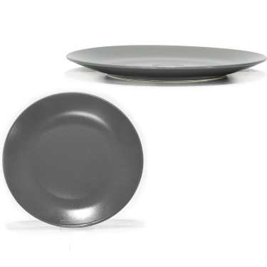 Πιάτο Γκρι Πορσελάνη Φ26cm