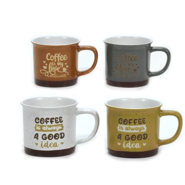 Κούπα -Coffee- 36.5cl Κεραμικό Σε 4 Σχέδια