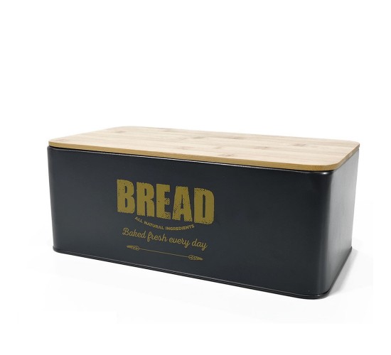 Ψωμιέρα ArteLibre Μαύρο/Ξύλινο Μέταλλο/Ξύλο 33x18x12cm Ψωμιέρα ArteLibre Μαύρο/Ξύλινο Μέταλλο/Ξύλο 33x18x12cm