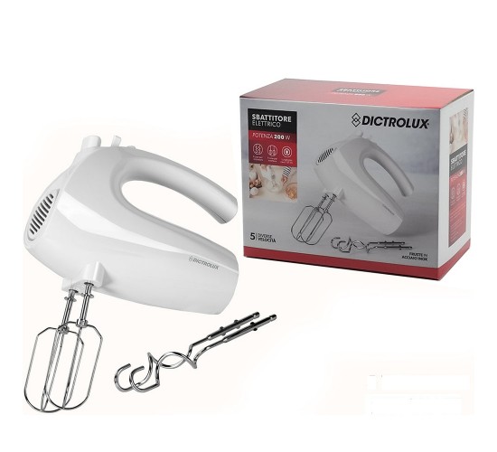 Μίξερ Χειρός 5 Ταχύτητες Λευκό 200W Dictrolux