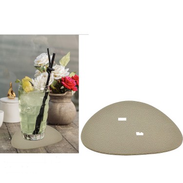 Σουβέρ Μπεζ PVC 12x10cm 4Τμχ