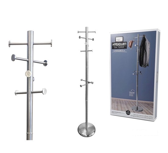 Καλόγερος ArteLibre μεταλλικό/ασημί 29x29x176cm