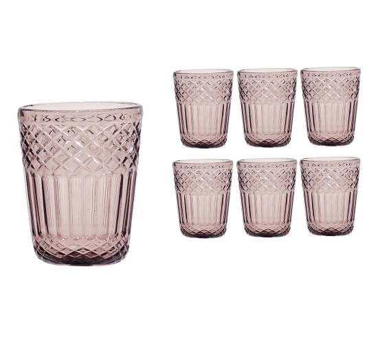 Σετ Ποτήρια Ροζ Γυαλί 30cl 6Τμχ
