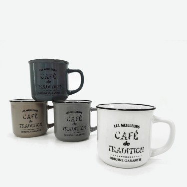 Κούπα 34cl -Cafe de Tradition- Κεραμικό Σε 4 Χρώματα
