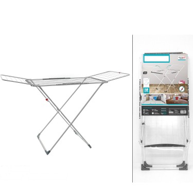 Απλώστρα Ρούχων Λευκό Μέταλλο 127x55x5cm