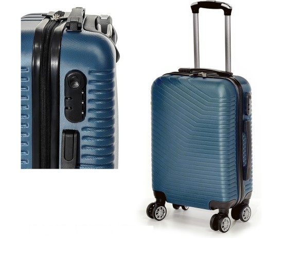 Βαλίτσα Καμπίνας Πετρόλ Πλαστικό 34.5x21x55cm Βαλίτσα Καμπίνας Πετρόλ Πλαστικό 34.5x21x55cm