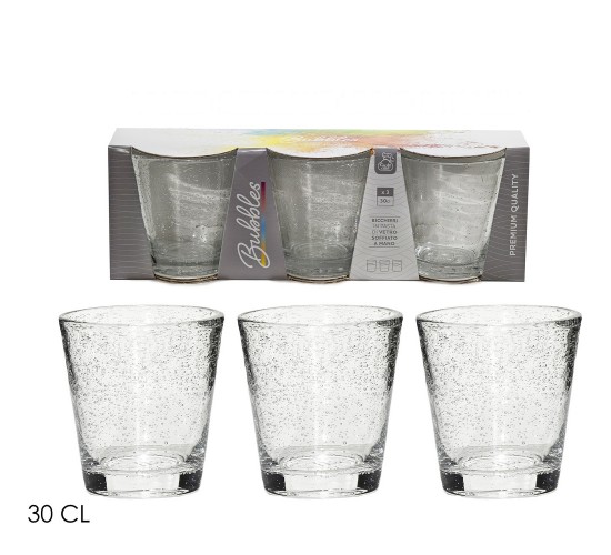 Ποτήρια ArteLibre Διαφανές Γυαλί Φυσητό 30cl 3Τμχ