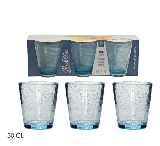 Ποτήρια ArteLibre Γαλάζιο/Γυαλί 30cl 3Τμχ