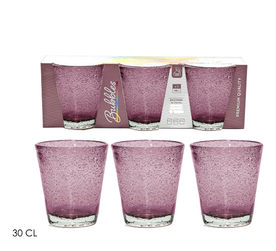 Σετ Ποτήρια ArteLibre Ροζ/Γυαλί 30cl 3Τμχ