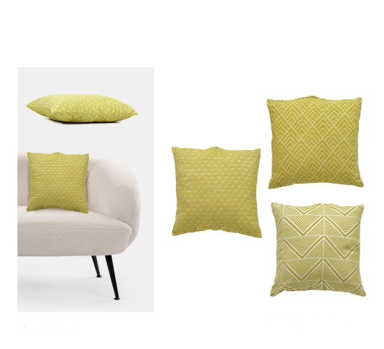 Μαξιλάρι Jacquard Κίτρινο Πολυεστέρας 45x45cm Σε 3 Σχέδια Μαξιλάρι Jacquard Κίτρινο Πολυεστέρας 45x45cm Σε 3 Σχέδια
