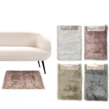 Χαλί συνθετικό γούνα  λευκό/ροζ/μπεζ/γκρι 100%  πολυεστέρας 50x80cm Σε 4 Χρώματα