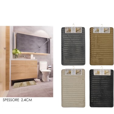 Πατάκι Μπάνιου Συνθετικό Πέλος 50x80cm Σε 4 Χρώματα