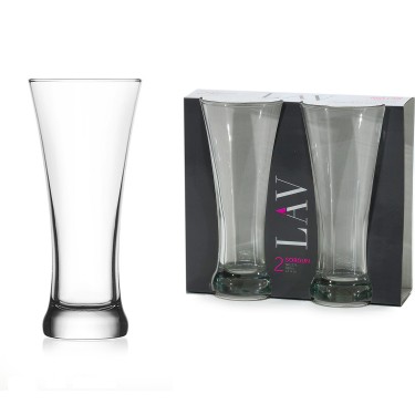 Ποτήρια Μπύρας Sorgun Διαφανή Γυάλινα 380cc 2Τμχ