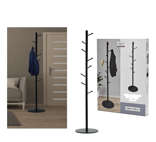 Καλόγερος Μαύρο Μέταλλο Φ40xH175cm