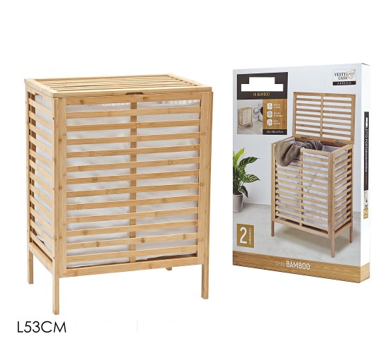 Καλάθι Απλύτων ArteLibre Μπαμπού 53x35x71cm