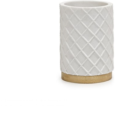 Ποτήρι Λευκό Πολυρεζίνη/Μπαμπού 9x13cm