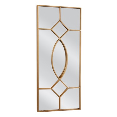 Καθρέπτης Τοίχου ArteLibre ARAGLAS Χρυσό Μέταλλο/Γυαλί 90x2x40cm