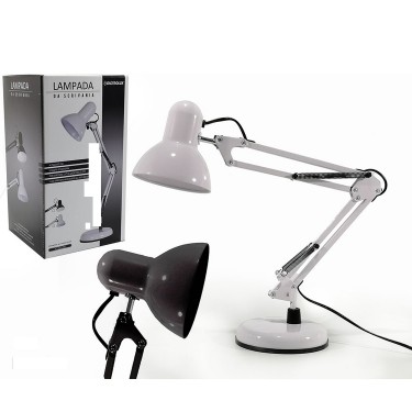 Λάμπα Γραφείου Λευκό/Μαύρο Μέταλλο 60cm Σε 2 Χρώματα