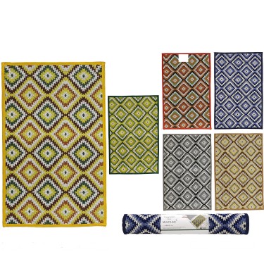 Χαλί Πολύχρωμο 70%  πολυεστέρας/30%  βαμβάκι 55x140cm Σε 6 Χρώματα