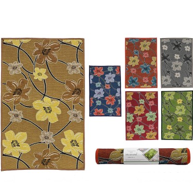 Χαλί Πολύχρωμο 70%  Πολυεστέρας/30%  Βαμβάκι 55x180CM Σε 6 Σχέδια