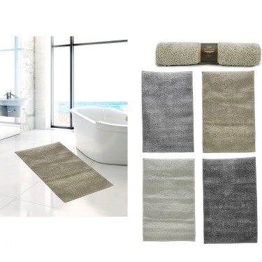 Χαλάκι Μπάνιου Πολύχρωμο 100%  Πολυεστέρας 50x80cm Σε 4 Χρώματα