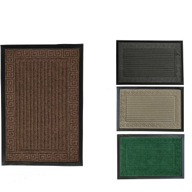 Χαλάκι Εισόδου Καφέ/Γκρι/Μπεζ/Πράσινο Υφασμάτινο 40x50cm Σε 4 Σχέδια