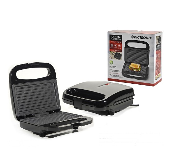 Τοστιέρα Dictrolux 750W Μαύρο 22.2x22x8.8cm