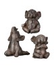  Figure Elephant Synthetic Resin Brown Ποικιλία 3 φορές 10X15X16Cm 10X15X16Cm