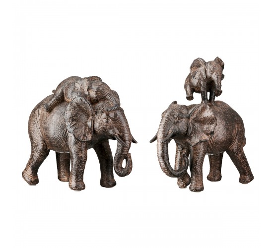 Figure Elephant Synthetic Resin Brown 2 Assorted 18X10X20Cm 18X10X20Cm Figure Elephant Synthetic Resin Brown 2 Assorted 18X10X20Cm 18X10X20Cm