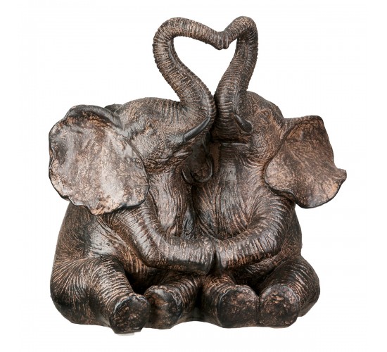 Figure Elephant Synthetic Resin Brown 18X18X12Cm 18X18X12Cm Figure Elephant Synthetic Resin Brown 18X18X12Cm 18X18X12Cm