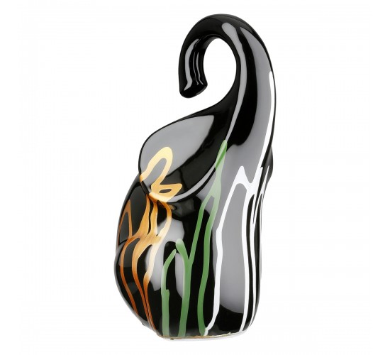  Figure Elephant Ceramic Black 14X13X26Cm 14X13X26Cm