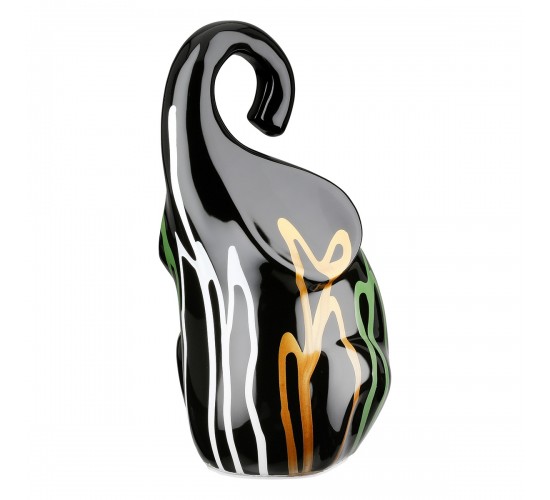  Figure Elephant Ceramic Black 14X13X26Cm 14X13X26Cm