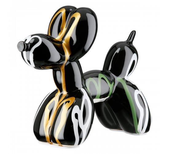 Figure Dog Balloon Dog Κεραμικό Πολύχρωμο Μαύρο 19X8X15Cm 19X8X15Cm Figure Dog Balloon Dog Κεραμικό Πολύχρωμο Μαύρο 19X8X15Cm 19X8X15Cm