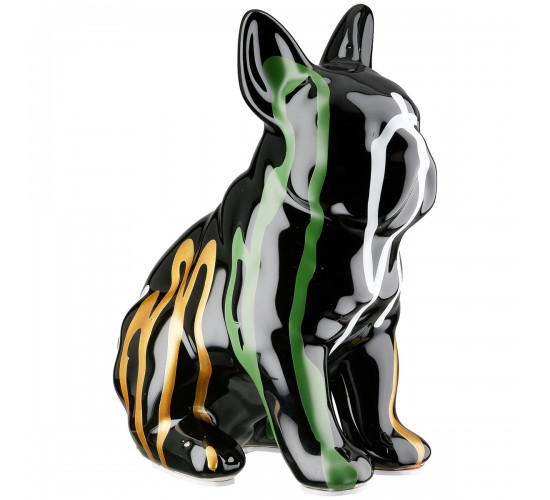 Figure Dog Bulldog Κεραμικό Πολύχρωμο Μαύρο 15X10X19Cm 15X10X19Cm Figure Dog Bulldog Κεραμικό Πολύχρωμο Μαύρο 15X10X19Cm 15X10X19Cm