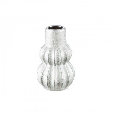  Βάζο Κεραμικό Ασημί χρώμα D10X16Cm D10X16Cm
