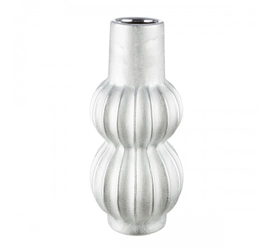 Βάζο Κεραμικό Ασημί Χρώμα D14X30Cm D14X30Cm Βάζο Κεραμικό Ασημί Χρώμα D14X30Cm D14X30Cm