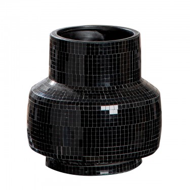  Βάζο Λαιμού Κεραμικό Μαύρο D17X18Cm D17X18Cm