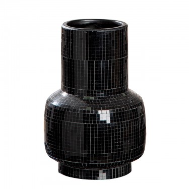  Βάζο Λαιμού Κεραμικό Μαύρο D16X24Cm D16X24Cm