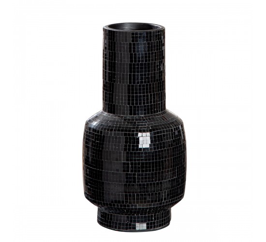 Βάζο Λαιμού Κεραμικό Μαύρο D15X30Cm D15X30Cm Βάζο Λαιμού Κεραμικό Μαύρο D15X30Cm D15X30Cm