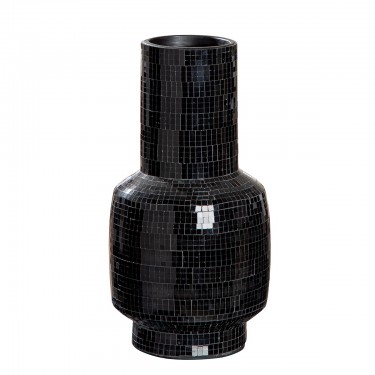  Βάζο Λαιμού Κεραμικό Μαύρο D15X30Cm D15X30Cm