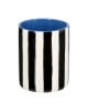 Βάζο Ριγέ Κεραμικό Μαύρο Λευκό D10X13Cm D10X13Cm Βάζο Ριγέ Κεραμικό Μαύρο Λευκό D10X13Cm D10X13Cm