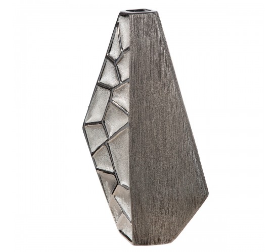 Βάζο Κεραμικό Ασημί χρώμα 21X8X36Cm 21X8X36Cm Βάζο Κεραμικό Ασημί χρώμα 21X8X36Cm 21X8X36Cm