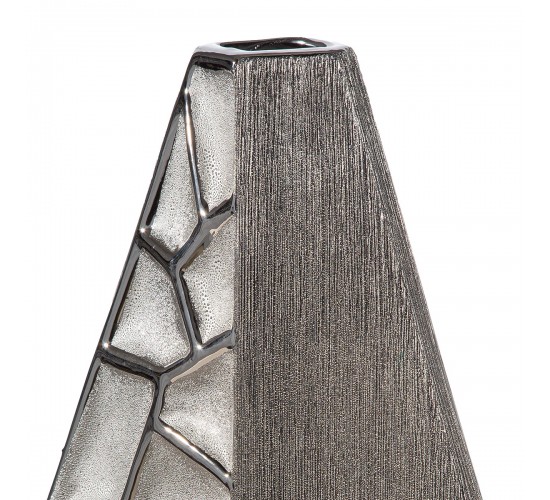 Βάζο Κεραμικό Ασημί χρώμα 21X8X36Cm 21X8X36Cm Βάζο Κεραμικό Ασημί χρώμα 21X8X36Cm 21X8X36Cm