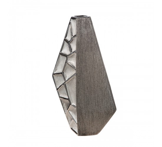 Βάζο Κεραμικό Ασημί χρώμα 24X9X47Cm 24X9X47Cm Βάζο Κεραμικό Ασημί χρώμα 24X9X47Cm 24X9X47Cm