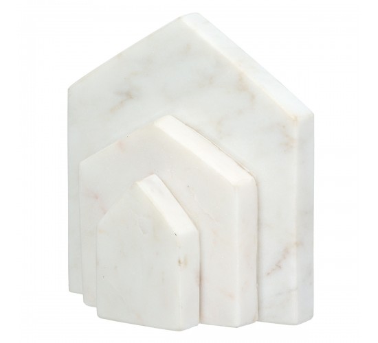 Βιβλιοθήκη Σπίτι Μαρμάρινο Μπεζ Λευκό 11X5X12Cm 11X5X12Cm Βιβλιοθήκη Σπίτι Μαρμάρινο Μπεζ Λευκό 11X5X12Cm 11X5X12Cm