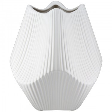  Βάζο Κεραμικό Λευκό 15Χ15Χ18εκ 15Χ15Χ18εκ