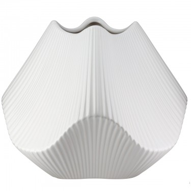  Βάζο Κεραμικό Λευκό 22X22X19Cm 22X22X19Cm