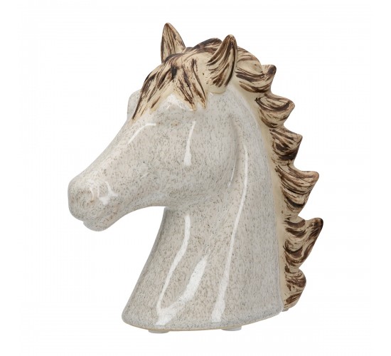 Sculpture Horse Ceramic Beige 14X6X14Cm 14X6X14Cm Sculpture Horse Ceramic Beige 14X6X14Cm 14X6X14Cm