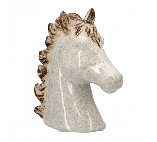 Sculpture Horse Ceramic Beige 14X6X14Cm 14X6X14Cm Sculpture Horse Ceramic Beige 14X6X14Cm 14X6X14Cm