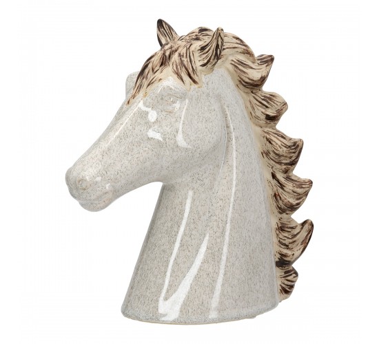 Sculpture Horse Ceramic Beige 19X9X20Cm 19X9X20Cm Sculpture Horse Ceramic Beige 19X9X20Cm 19X9X20Cm